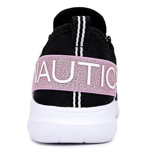 Nautica Kids Girls Metallic Fashion Sneaker Lace-Up Athletic
