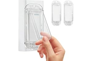 Clear Light Switch Guard Covers of 2, Universal Fit for Standard Rocker Switches – Prevent Accidental Toggling, Mistake-Proof