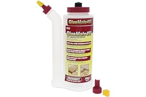 Milescraft 5223 Glue Mate 450-15oz. (450ml) Precision Wood Glue Bottle - Anti-Drip - Dowel and Biscuit Tips Included - Easy F
