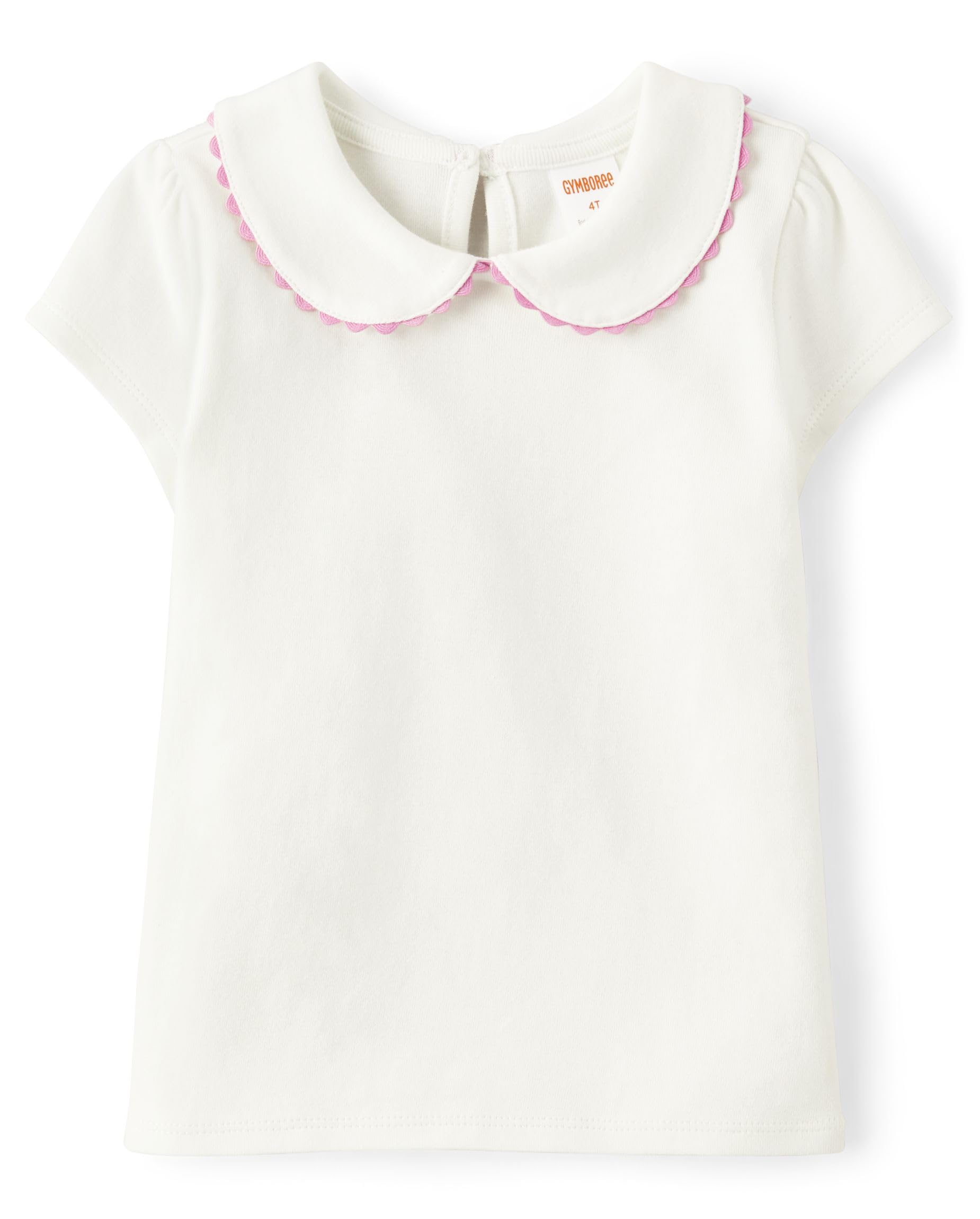Photo 1 of Gymboree,Girls,and Toddler Short Sleeve Peter Pan Collar Shirt,White,7