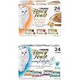 Purina Fancy Feast Grain Free Pate Wet Cat Food Variety Pack, Poultry & Beef Collection and Creamy Delights Poultry & Seafood Collection