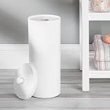 InterDesign iDesign Kent Freestanding Toilet Roll Holder White 3 Spare Rolls view 8