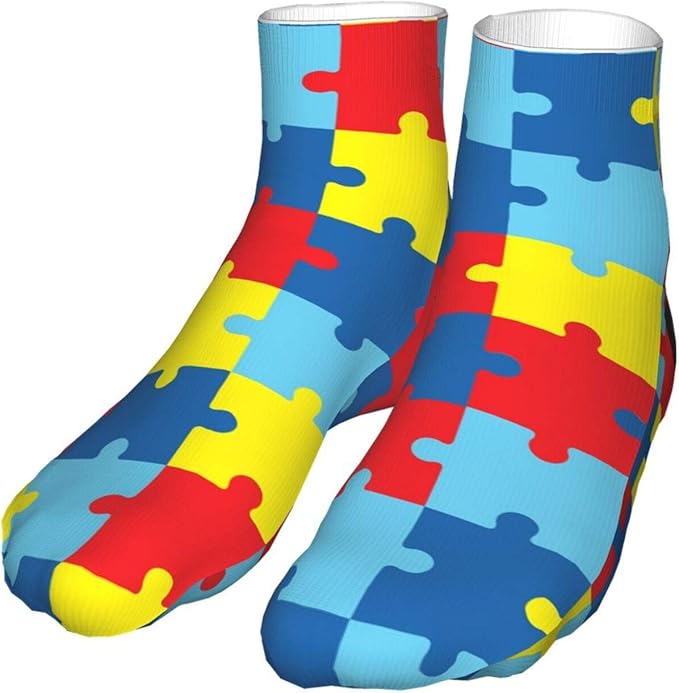 The Symbol Of Autism Fashion Athletic Socks For Men Women