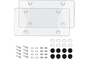 2PCS License Plate Frame,Unbreakable License Plate Cover with License Plate Screws,Fits All Standard Canada 12x6 Inches Licen