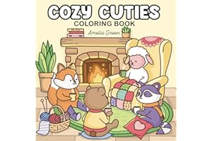 Cozy Cuties: Coloring Book for Adults and Teens Featuring Adorable Animal Characters, Relaxing Hygge Moments and Comfy Scenes