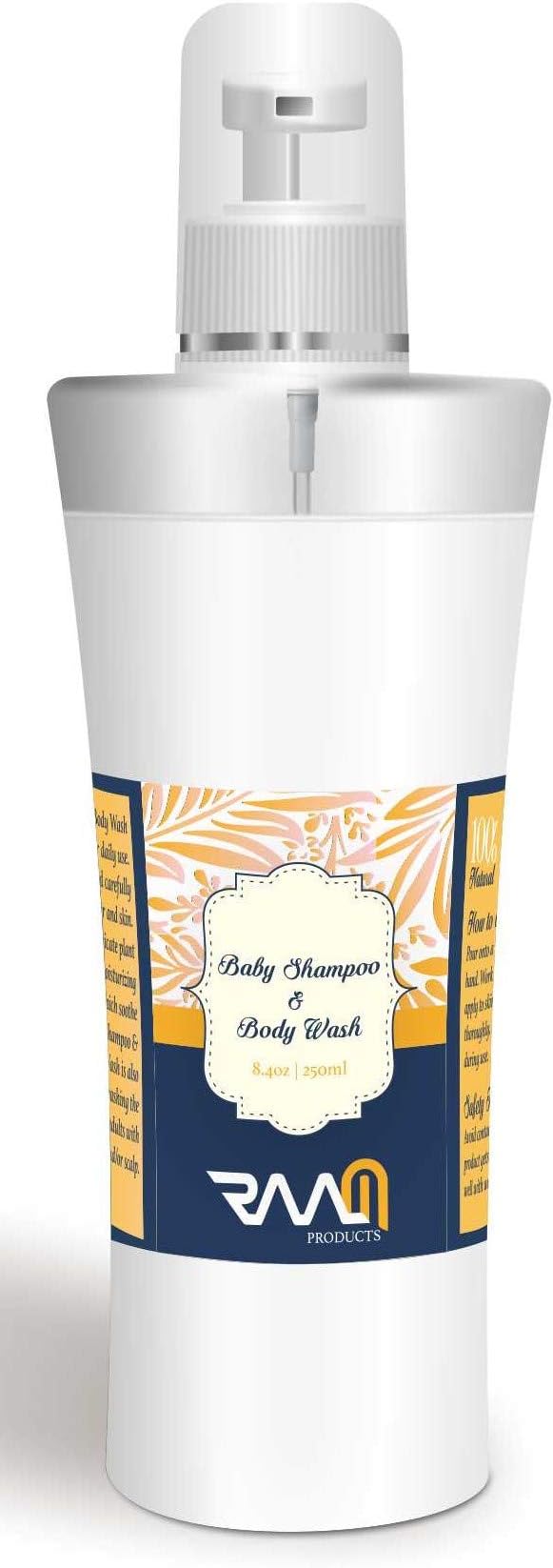 Baby Shampoo & Body Wash - Tear Free | gentle to baby's skin | 100% Natural | 250 ml - by RAAM