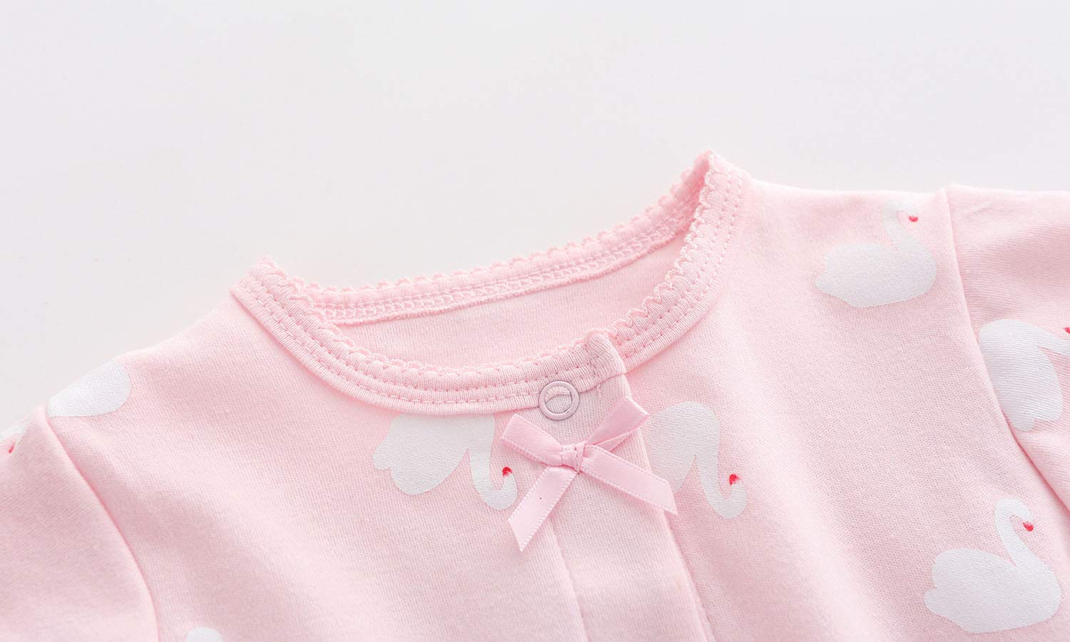 Babymine Baby One Piece Romper Soft Cotton Sleepwear Footed Jumpsuit for 0-12 Month Infant