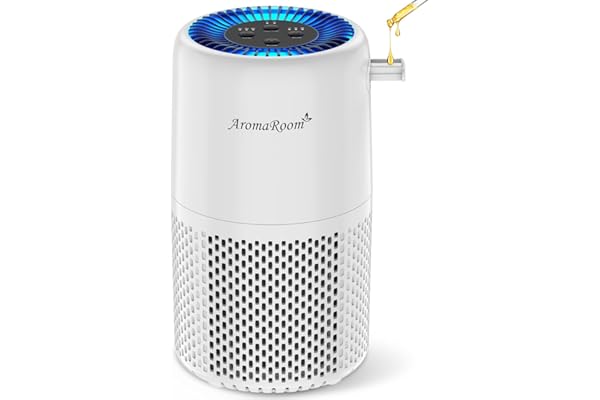 Air Purifier for Home Bedroom, AromaRoom H13 HEPA Air Filter For Smoke Pollen Dander Hair Smell Air Cleaner, 3-in-1 Filter wi