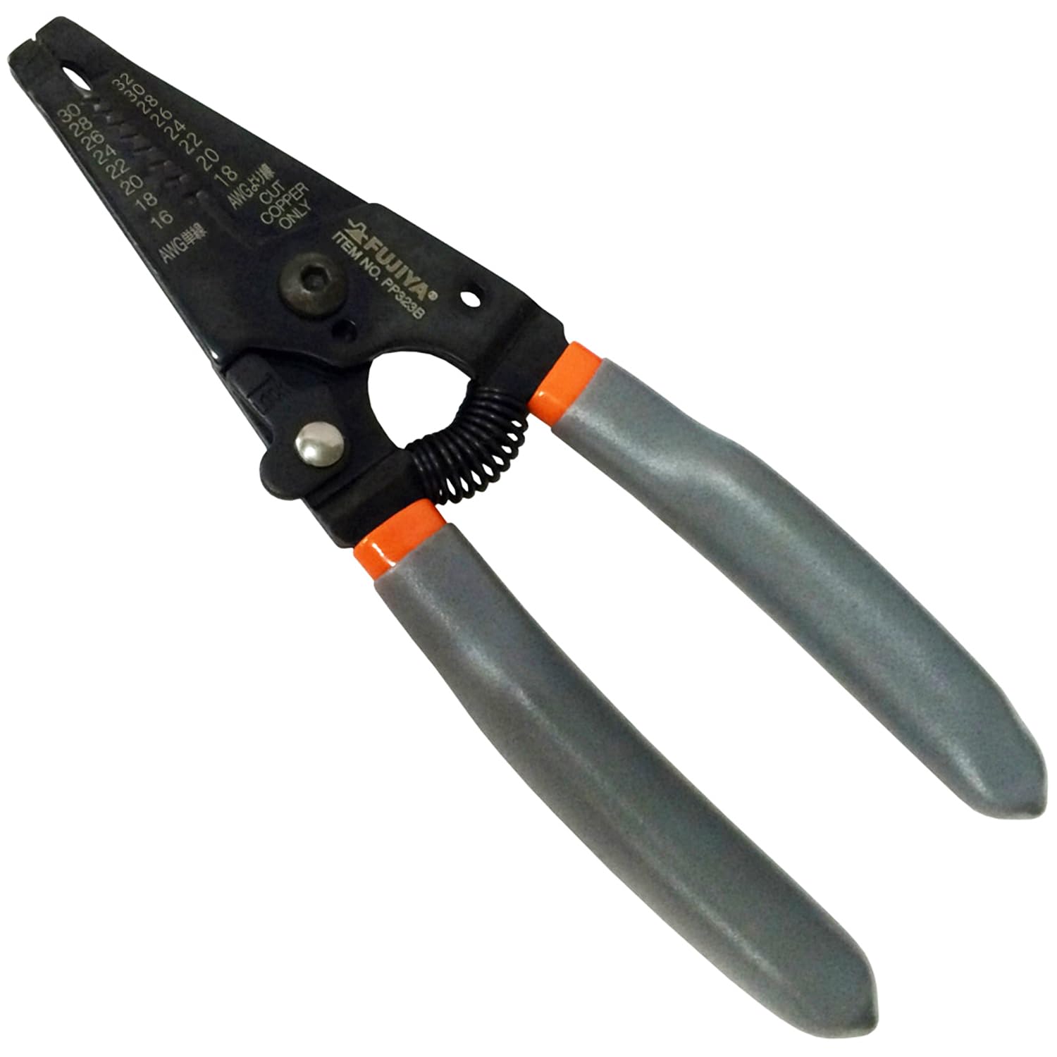 フジ矢(Fujiya) ワイヤーストリッパ B型 (AWG/mm表示) グリップが幅広で手の負担を軽減 PP323B-165 の商品画像