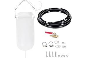 WINTOWIN Auxiliary Gas Fuel Tank Universal Motorcycle Gas Tank Repair Tool Kit Auxiliary Fuel Tank 1L with Fuel Hose,Cut Off Valve and Lid with Air Outlet
