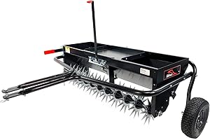 Brinly AS2-40BH-P Tow Behind Combination Aerator Spreader with Weight Tray, 40-Inch, Flat Black