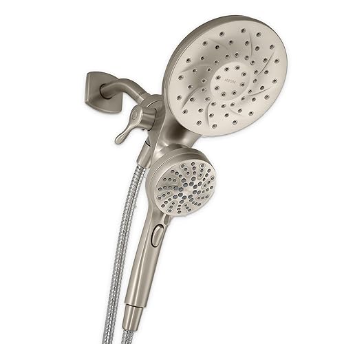 Moen 26009SRN Engage Magnetix 2-in-1 Combo Rain Showerhead with Detachable Handheld Shower Spray, Featuring Magnetic Docking System, Spot Resist Brushed Nickel