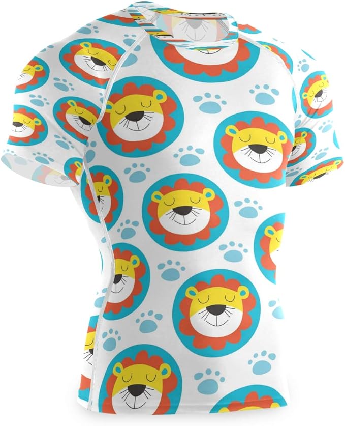 Amazon ジムtシャツ メンズ 可愛い 虎柄 トラ柄 ストレッチ 半袖シャツ 加圧シャツ 細身 コンプレッション フィットネス 筋トレ スポーツ ウェア トレーニングウェア ランニングウェア おしゃれ 通気防臭 アンダーウェア 速乾性 ボディビル フィットネス トレーニング