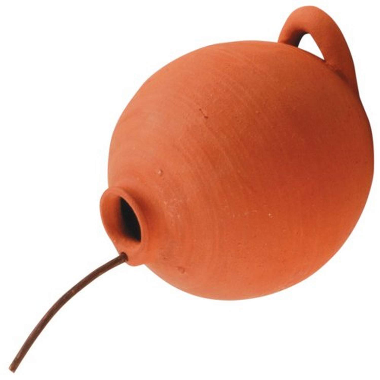 Esschert Design NK14 17 x 18 x 16cm Ceramic Tits/Sparrows Bird Nesting Bottle - Orange
