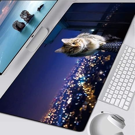Amazon Co Jp ゲーミングマウスパッド 大きなマウスパッド 猫大規模拡張マウスマットライオンアニメ900 400mmデスクライティングパッドホームpcコンピュータ 色 7 ホーム キッチン
