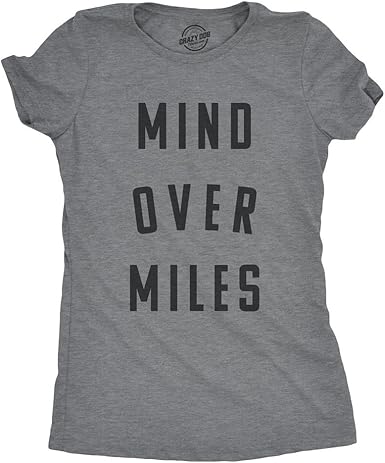Amazon Com Womens Mind Over Miles Tshirt Funny Cute Marathon