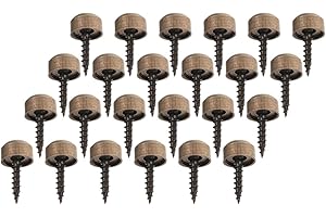 PrecisionFix 24 Pcs Self-Tapping Screw Cap Copper Screws Decorateative Caps Nails with Covers Mirror for Wall Mounting