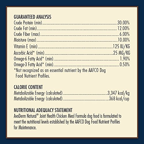 AvoDerm Natural Advanced Joint Health Dry Dog Food, Grain Free, Chicken