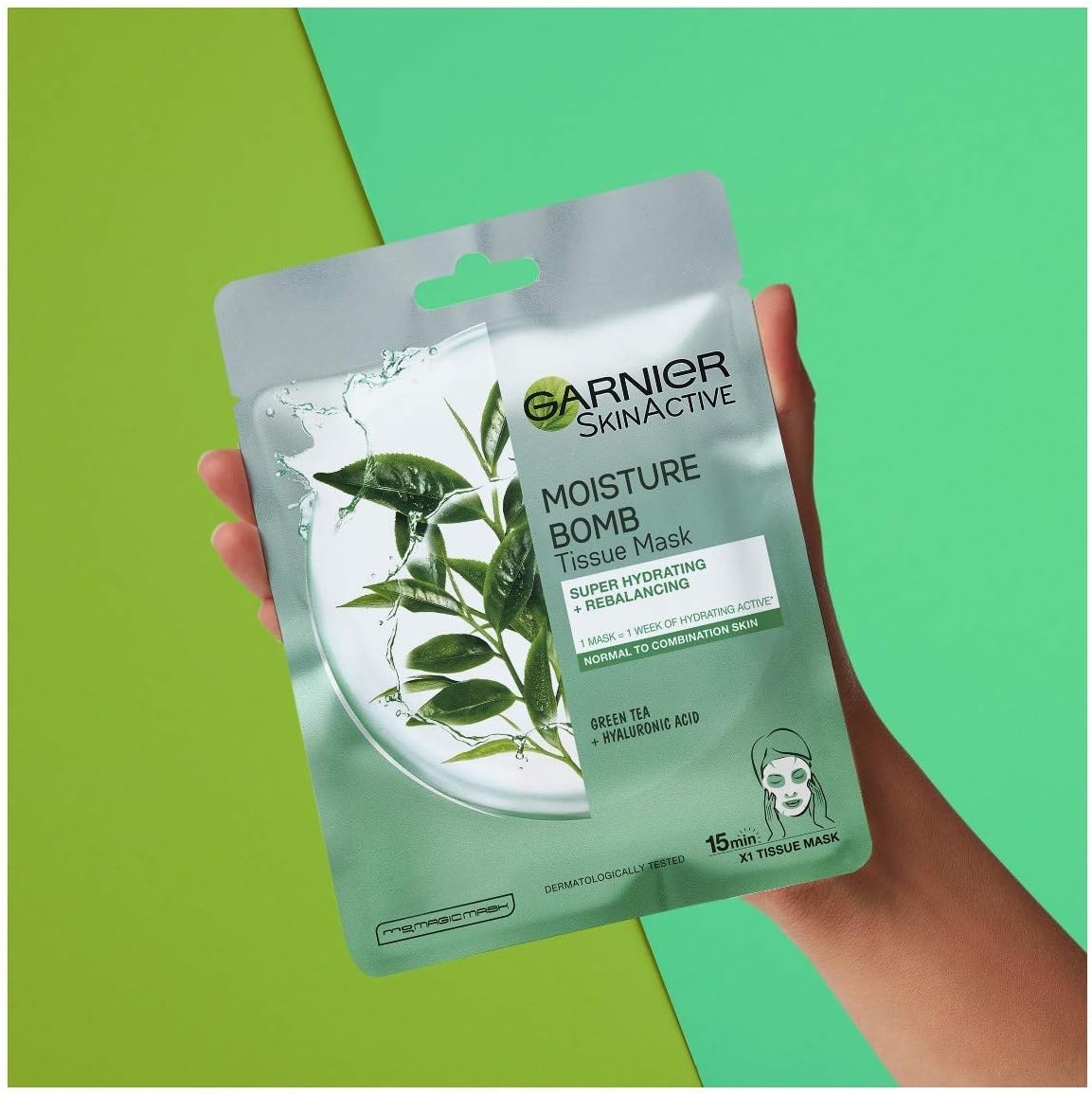 garnier moisture bomb green tea