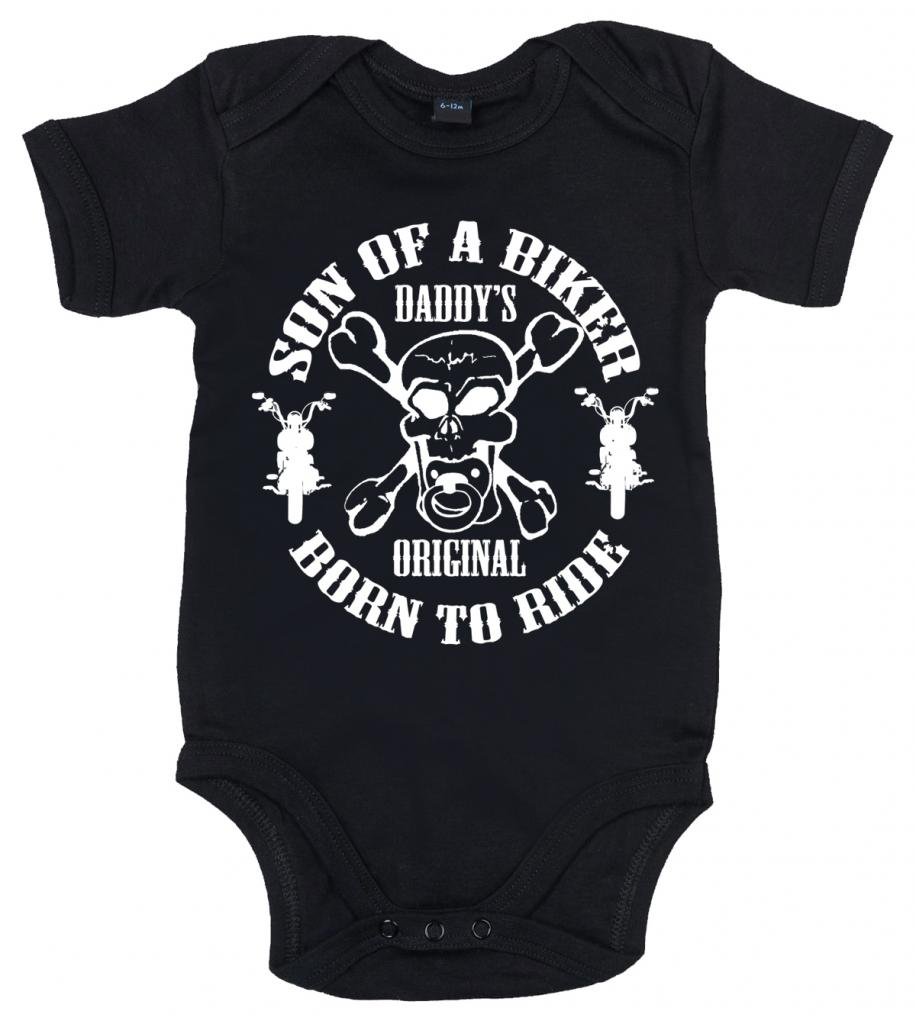 IIE, Son of a Biker Daddy's Original Born to Ride, Baby Boy, Bodysuit, 12-18m, Black