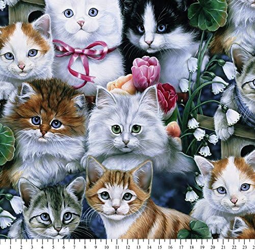 Kittens & Cats Fleece Throw Blanket with Finished Edges
