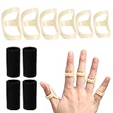 10Pcs Oval Finger Splints & Sleeves Kit, 6