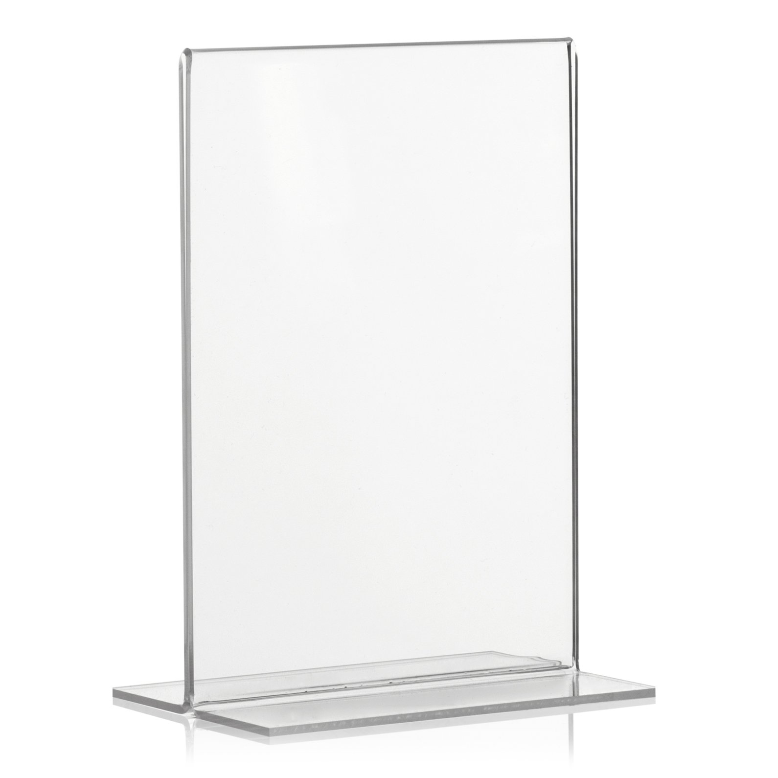 VITAdisplays DIN A6 advertising stand, T-stand, T-stand in portrait format, table stand made of original Plexiglas