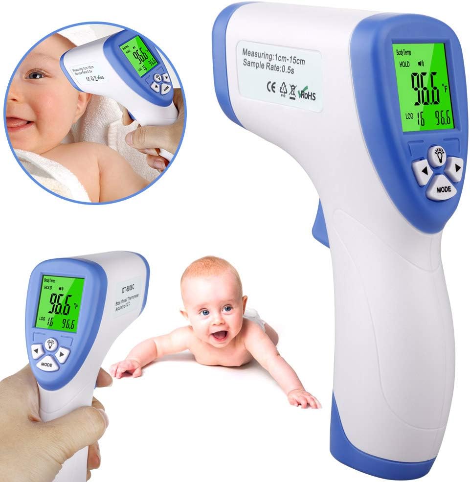 DOOLLAND Muti-fuction Baby/Adult Digital Termomete Infrared Forehead Body Thermometer Non-Contact Temperature Measurement Device