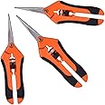 GROWNEER 3 Packs Pruning Shears Gardening Hand Pruning Snips with Straight Stainless Steel Precision Blades