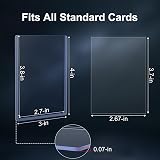 Mlikero 200 Card Sleeves 3x4 Inch Hard Plastic + 100 Clear for MTG Sports view 2