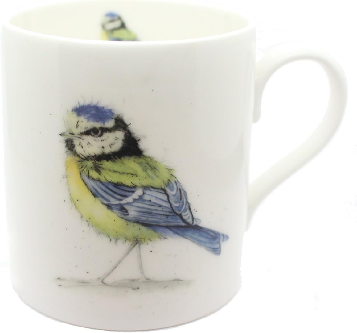 Blue Tit Mug - Bird Gift, Fine Bone China Mug - Made in England