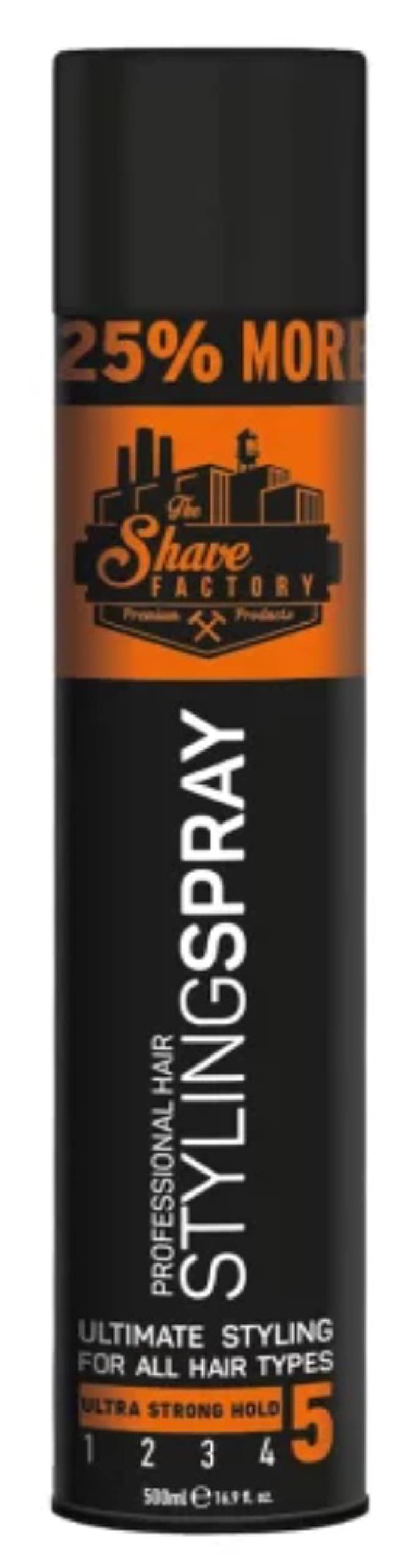 The Shave Factory Professional Styling Hairspray Ultra Strong Hold no5