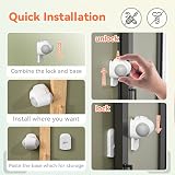 SAFELON 2 Pieces Baby Safety Sliding Window Lock Grey, No Drill Install view 4