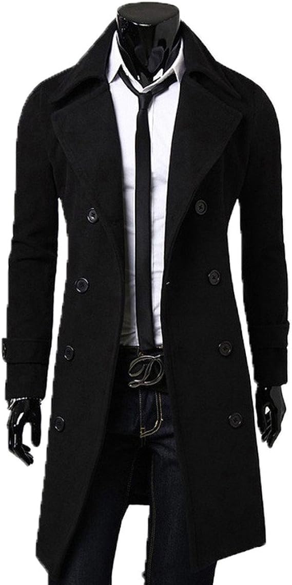 Amazon Aigo メンズ トレンチコート 紳士服 トレンチコート メンズ ビジネスコート トレンチコート ロング アウターコート 生地厚い 秋冬 保温 防寒 防風 メンズ 並行輸入品 コート ジャケット 通販