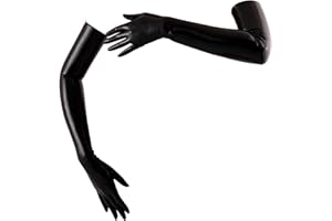 Latex Long Gloves (Opera Length) Fetish - Black (Large)