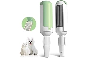 PAKEWAY 2 Pack Pet Hair Remover Roller,Reusable Dog & Cat Fur Remover with Comfy Non-Slip Handle, Portable Pet Hair Removal Tool with Self-Cleaning Base for Couch, Car Seat, Carpet, Bedding