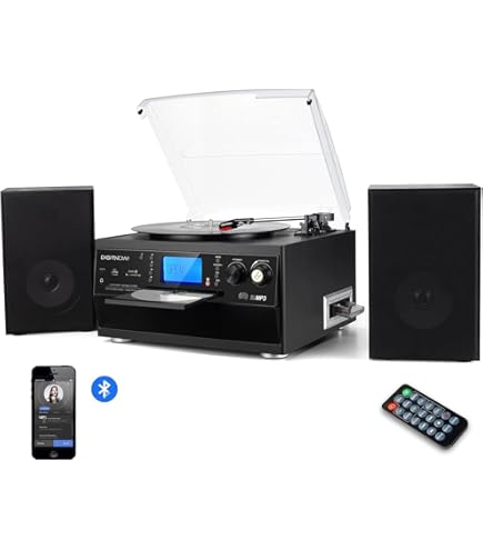 Amazon.com: TechPlay ODC35BT with Bluetooth, 3 Speed Turntable
