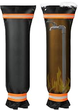 OFFCUP Outside Tap Covers 64x26 cm Insulated Faucet Protector Black Orange