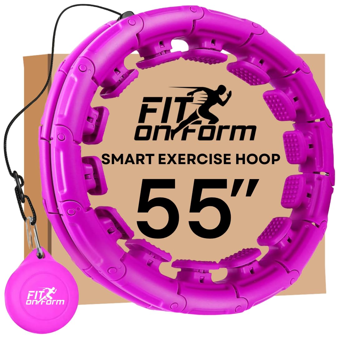 Photo 1 of FIT ON FORM Infinity Weighted Hula Hoop for Adults Weight Loss - Smart Exercise Hola Circle Hoop for Women Abs Workout - 55 Inches