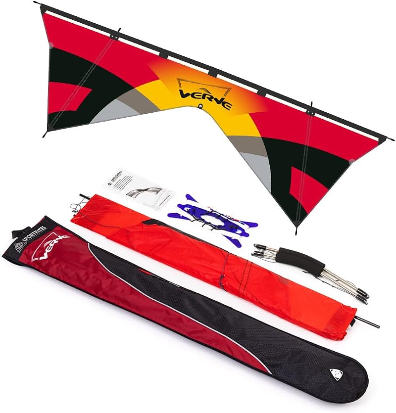 HQ Verve Blaze R2F Quad Line Sport Kite Ready to Fly Dyneema Lines Handles
