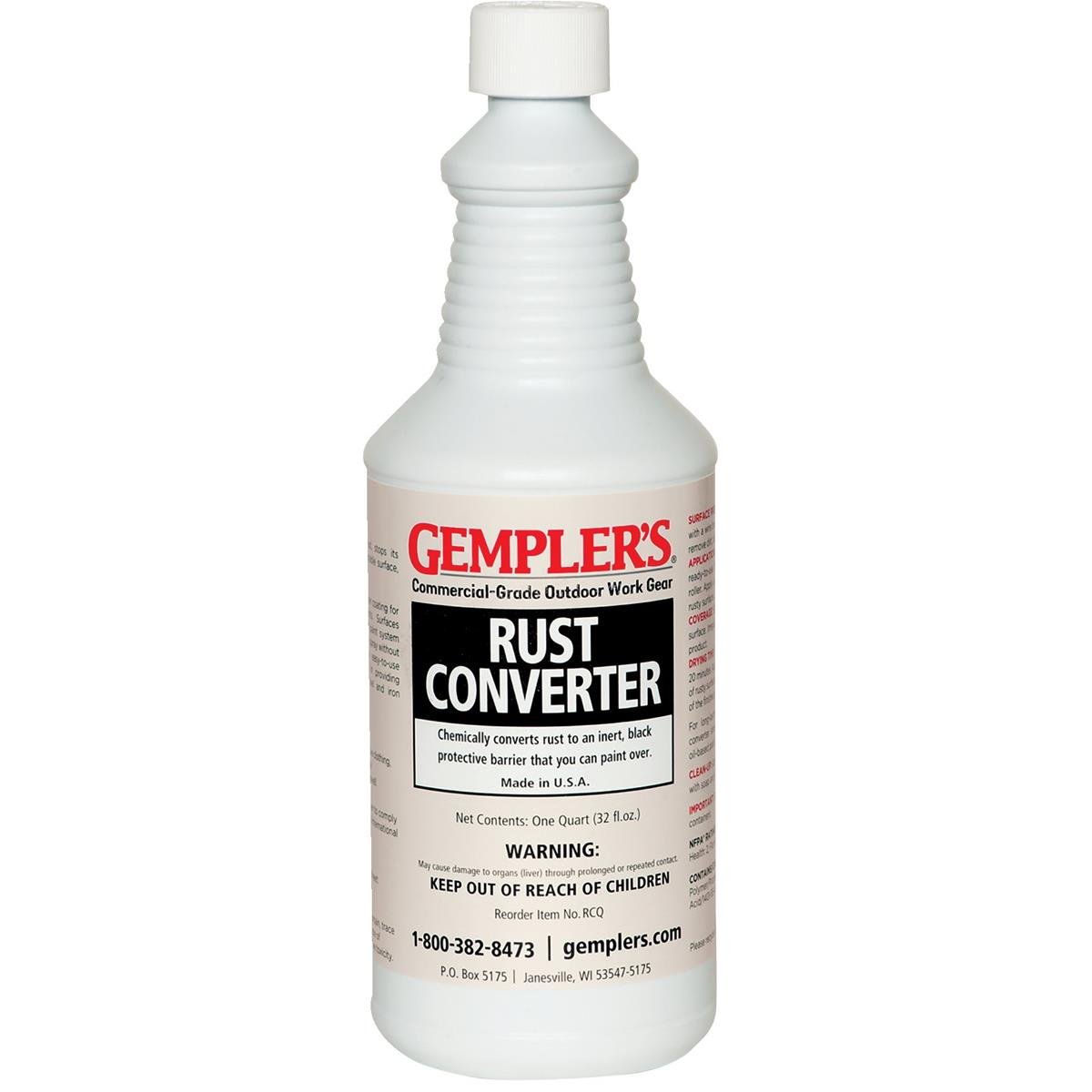 GEMPLER’S EcoFriendly RCQ Rust Converter and Primer AllinOne