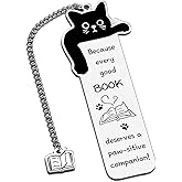 Cat Bookmarks for Book Lovers, Boo Basket Stuffers for Women, Cat Lover Gifts for Women Men, Christmas Stocking Stuffers for Teen Girls Pet Lover, Cute Book Marks for Reading, Christmas Birthday Gifts