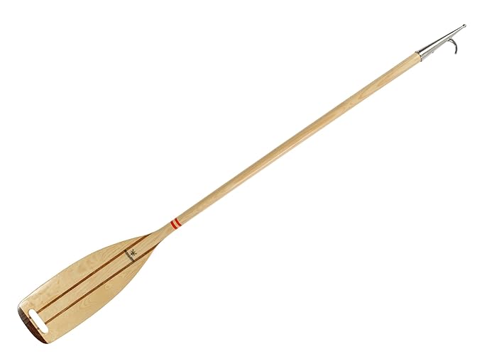 Holz Bootshaken / Boathooks mit Paddel Bootshakenpaddel - Länge 180 cm - exklusiv und praktisch