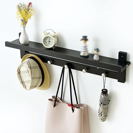 Estante de la Pared de múltiples Funciones, estantes de Madera Maciza