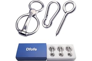 DFOFE Horse Tie Ring, Safety Tie Ease A Horse's Mind Helps with Horses That Pull Back When Tied up Durable Stainless Steel Horse Accessories (Set of 3)