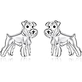Sterling Silver Dogs Stud Earrings Chihuahua Schnauzer Golden Retriever Dachshund German Shepherd Poodle French Bulldog Beagle Mom Puppy Jewelry