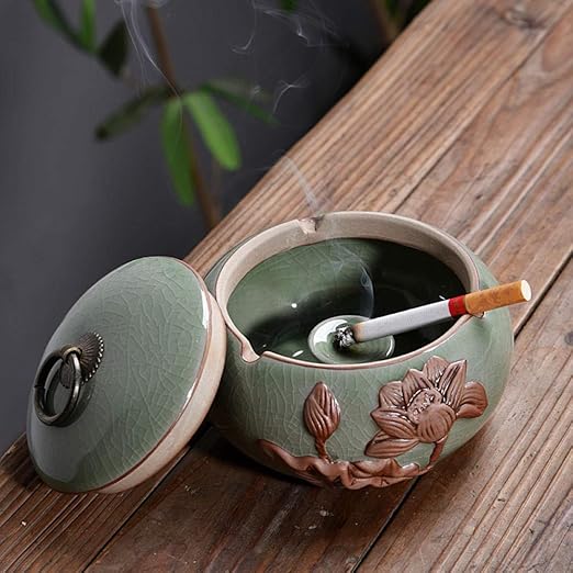 ashtray ashtrays Creative ceramic ashtray windproof fly ash ashtray