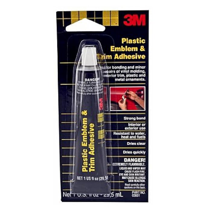 3M Plastic Emblem & Trim Adhesive. Ideal Bonding & Small