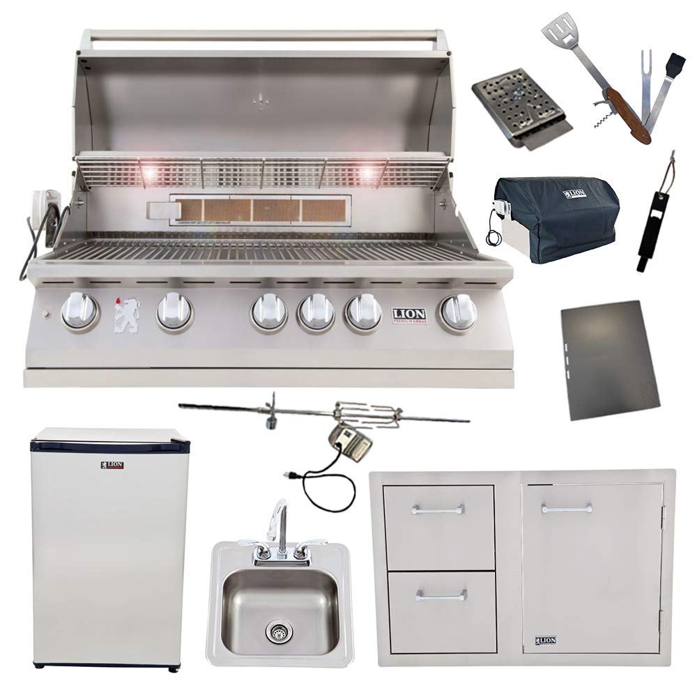 bbq grill with refrigerator