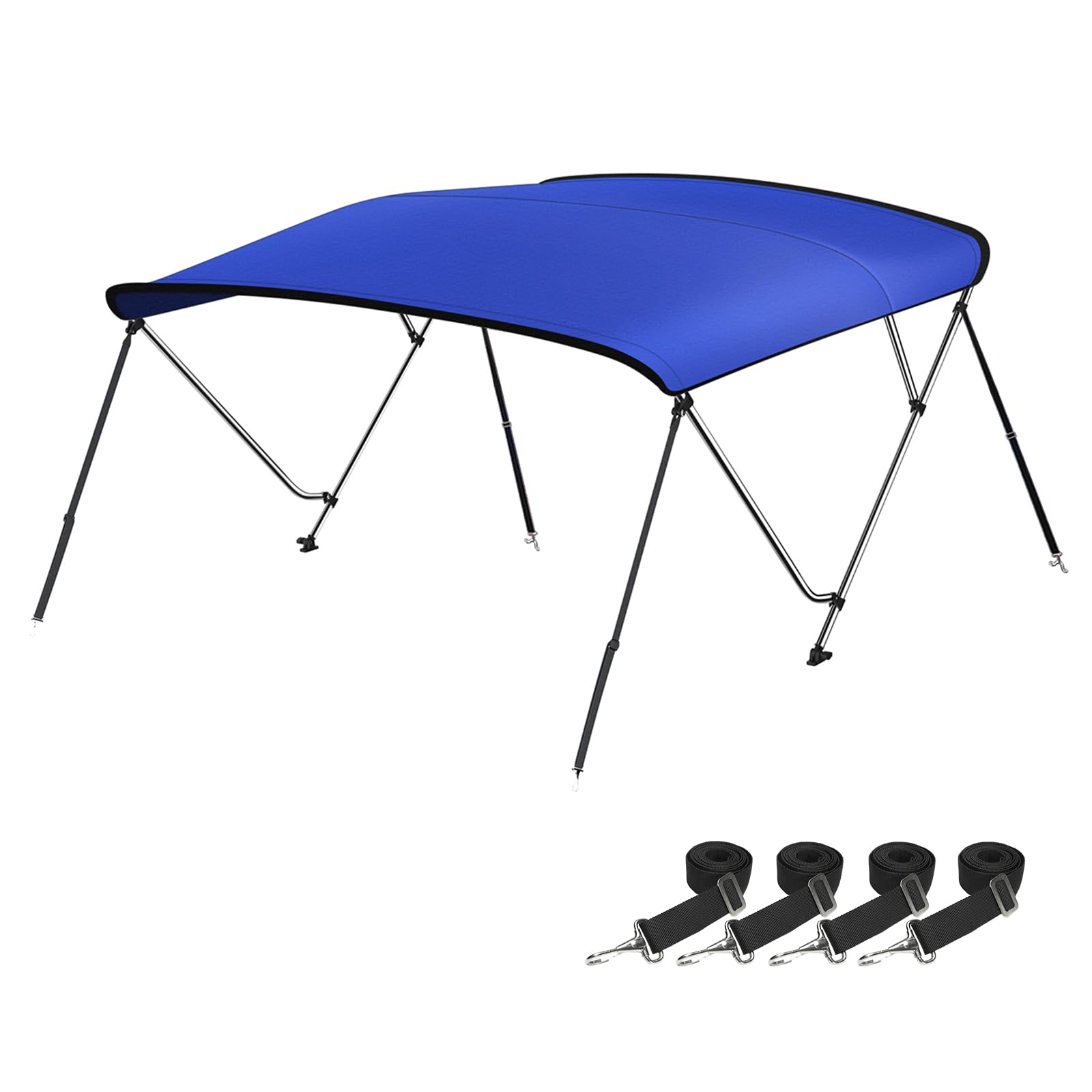 Leadpro 10 Optional Colors 13 Different Sizes 3-4 Bow Bimini Top Boat Cover (Pacific Blue, 3 Bow 6'L x 46" H x 85"-90" W) Image